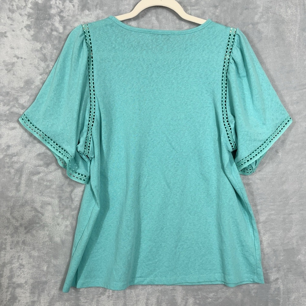 Loft Blouse Womens Top Puff Sleeve Casual T-Shirt Cotton Blend XL LOT OF 2 - Picture 6 of 13